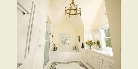 Remodeled bathroom with soaking tub