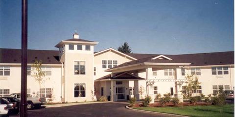 Commercial building with stucco exterior